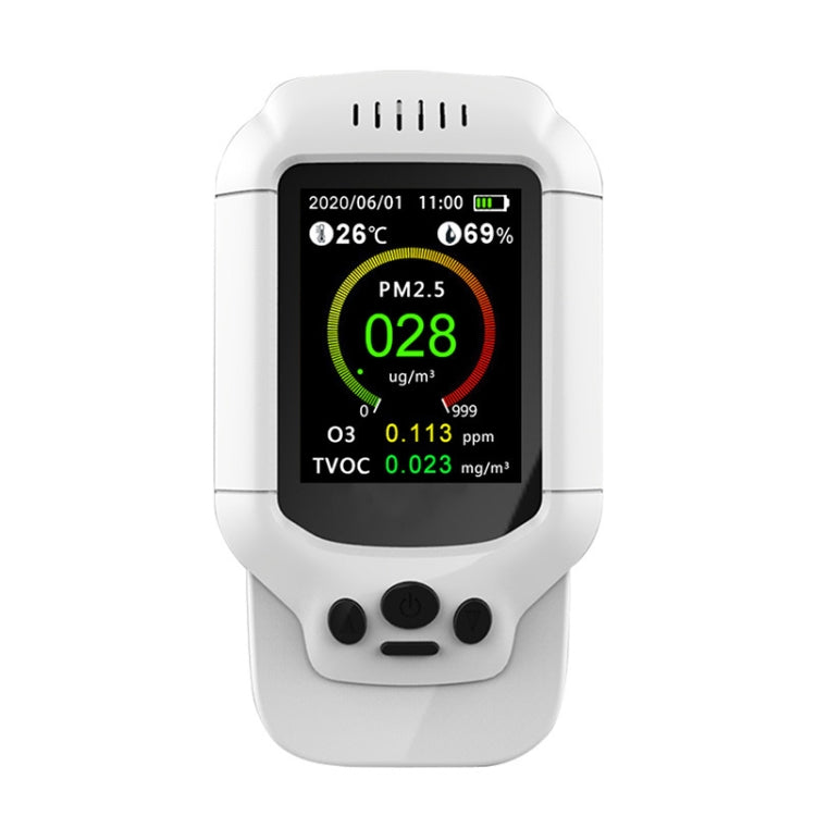 Rilevatore di qualità dell'aria 8 in 1 PM2.5/PM1.0/PM10/HCHO/TVOC/O3/monitor temperatura/umidità, DM502-O3 Rilevatore di qualità dell'aria 8 in 1 PM2.5/PM1.0/PM10/HCHO/TVOC/O3/monitor temperatura/umidità, DM502-O3